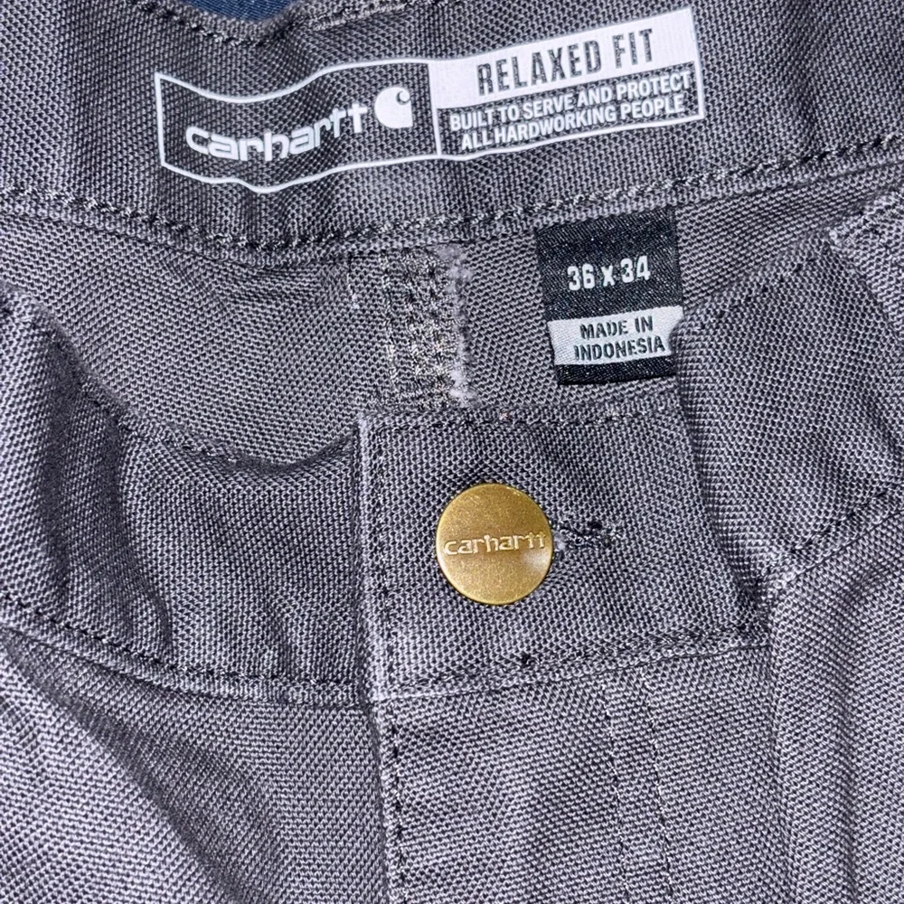 Carhartt Gray Cargo Pants Sturdy Cotton Blend - Picture 5 of 8